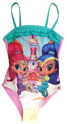 GIRLS KIDS SHIMMER AND SHINE SWIMMING COSTUME ONE PIECE SWIMSUIT SWIMWEAR