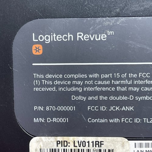 Logitech Revue D-R0001 Black Wireless HDMI Digital Google TV HD Media Streamer - Picture 4 of 4