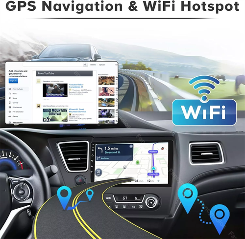 Android 15 Carplay Car Radio Stereo GPS Navi For Honda Civic 2013-2017 4+64GB - Picture 7 of 18