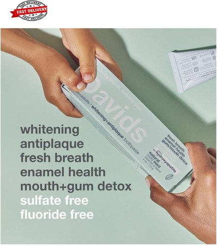 Davids Fluoride-Free Nano Hydroxyapatite Toothpaste, Enamel Remineralizing.. - Picture 20 of 23