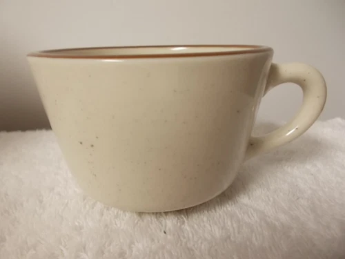 Vintage Syracuse China Speckled Ivory & Brown Coffee Tea Cup Mug Restaurant Ware