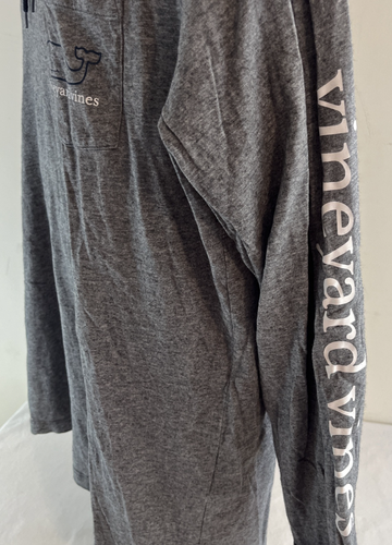 Vineyard Vines Hoodie Mens L Large Gray Lightweight Long Sleeve - Picture 3 of 12