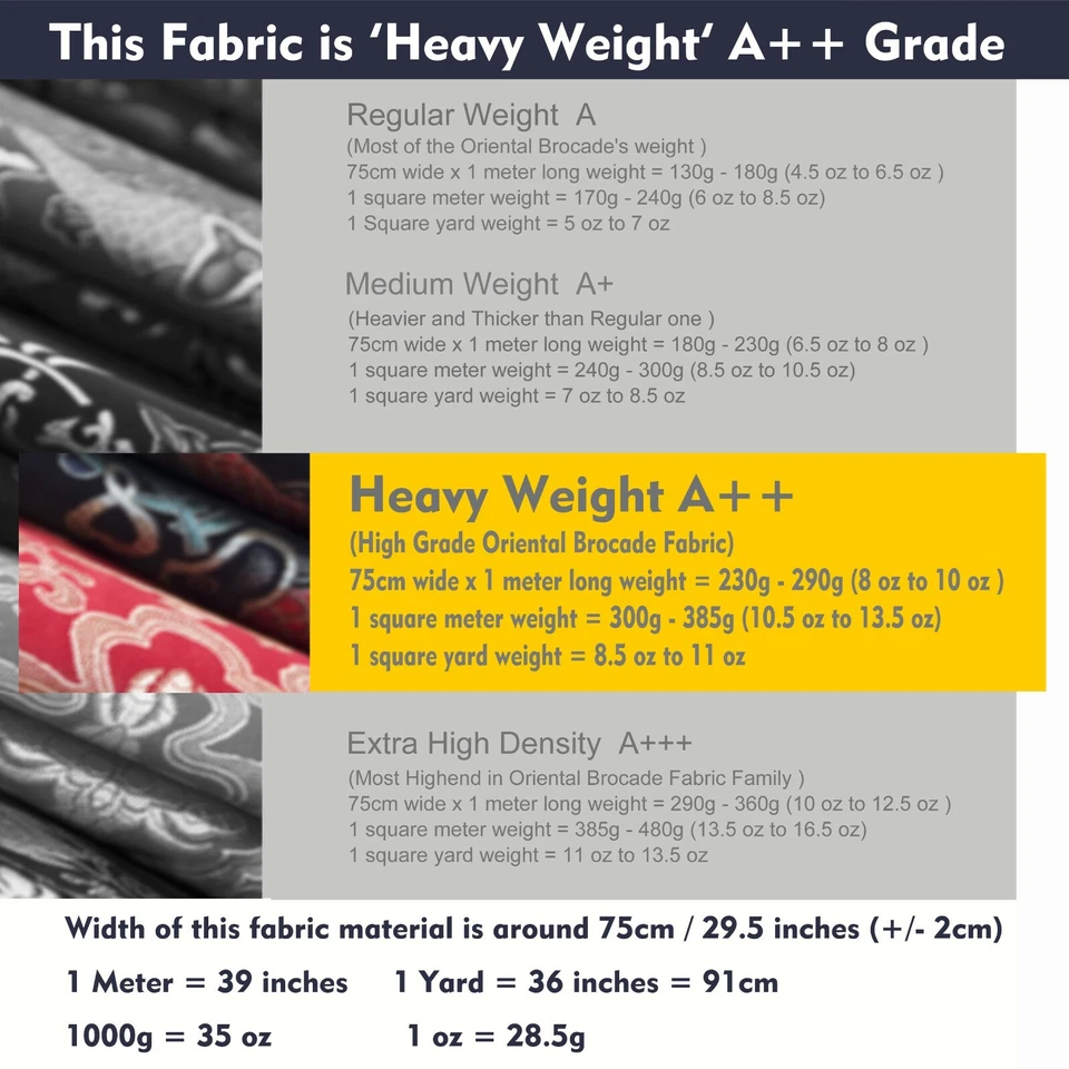 Faux Silk Brocade(Crane in Cloud)Jacquard Damask Kimono Fabric Material*Bn5 - Image 3 of 4