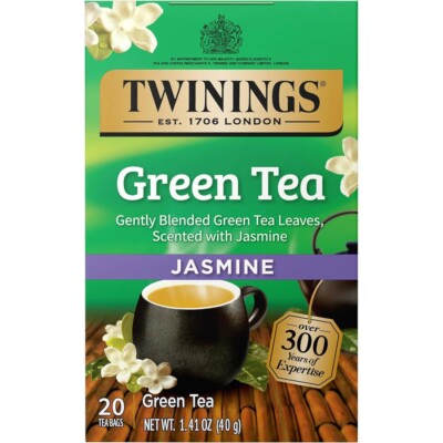 Twinings Jasmine Green Tea - 20 tea bags (Pack of 4)