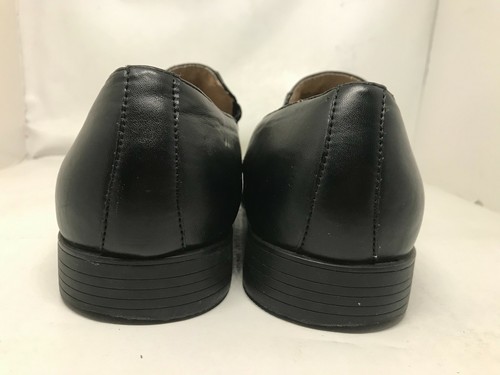 Men's Claiborne Leather Slip-on Oxford Shoes 014-9020 Black Size 9.5 M - Picture 7 of 9
