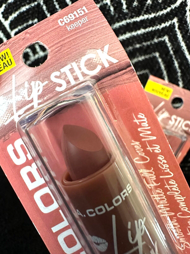 2pk LA COLORS KEEPER NUDE BROWN C69151 RICH CREAMY FULL COVERAGE LIPSTICK LOT - Picture 3 of 7