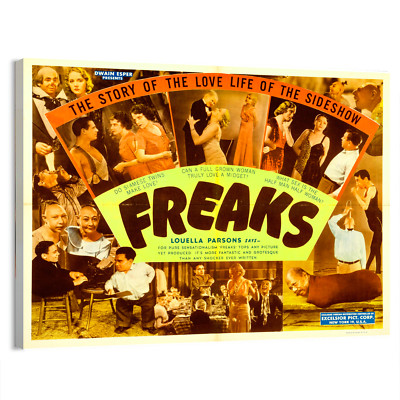 1949 Freaks (Excelsior) Pop Culture Poster or Canvas Home Decor Art Print