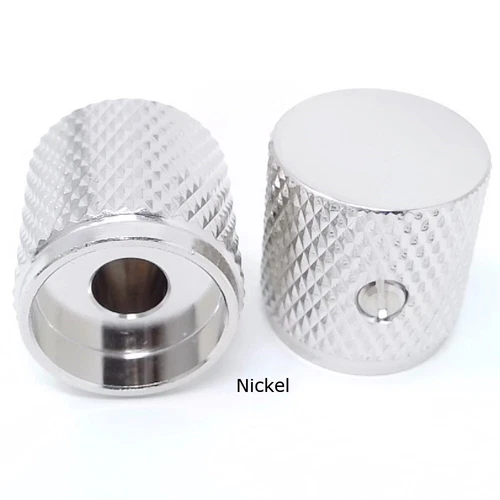 True Custom Shop® Super Flat Nickel Barrel Knobs for Fender Tele & P Bass