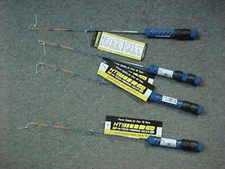 4 NEW HT ICE FISHING RODS BLUE 24” super light PANFISH JIGS SHANTY KAYAK