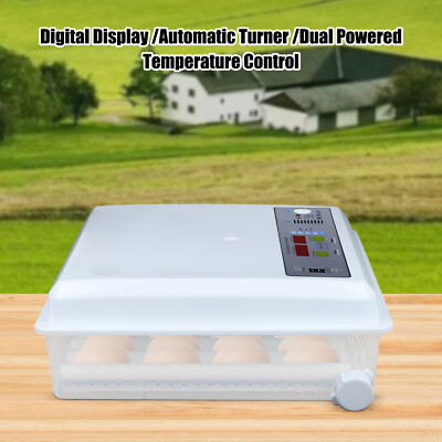 Egg Incubator 64 Eggs Fully Digital Automatic Hatcher Fit Hatching Chicken Farm