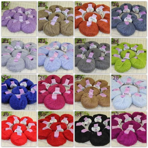 Sale New 6BallsX25g Luxury Soft Mohair Lace Rug Shawl Blankets Crochet Yarn 47 - Picture 6 of 12