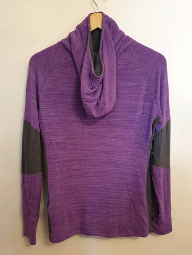 FJ FootJoy Hoodie Womens Size Medium UK 12 Purple Grey Golf Flawed - Picture 2 of 6