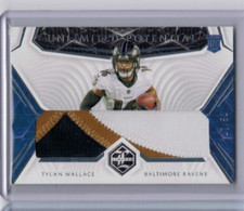 2021 Panini Limited Tylan Wallace Unlimited Potential Rookie Patch RC #'ed 07/50