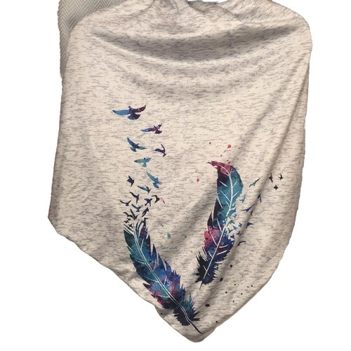 Benka Women Feather Print Boho Scarf Shawls Wraps Winter Warm Native American - Picture 2 of 21