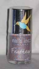 AUTH Nails Inc. London Feathers EDINBURGH blue orange *SEALED* polish full-size 