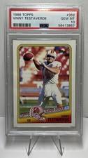 VINNY TESTAVERDE 1988 TOPPS RC SUPER ROOKIE HEISMAN CARD#352 PSA 10 NICE!. rookie card picture