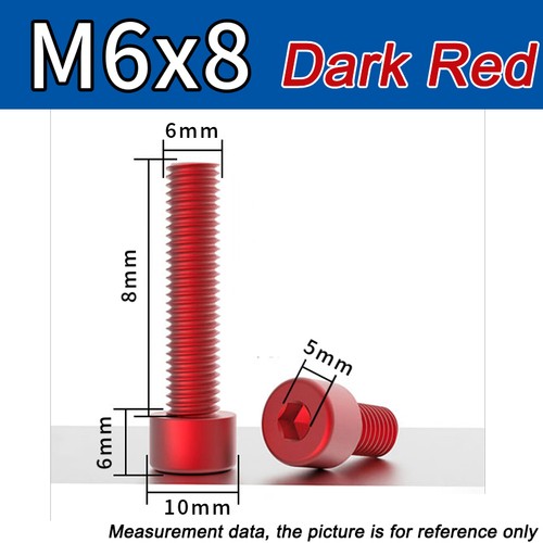 M5 M6 Aluminium Socket Cap Screws-Allen Key Bolts Hex Head - Anodised Unanodised - Picture 85 of 164