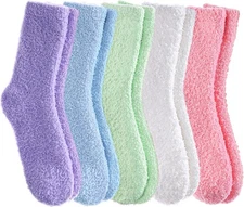 Fuzzy Socks for Women Cozy Fluffy Slipper Socks Soft Warm Winter Fleece Plush Sl