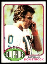1976 Topps Don Strock #299 RC Miami Dolphins
