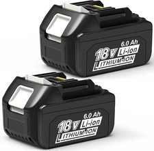 2Pack 6.0Ah BL1850 18v Battery Replacement for Makita Power Tool BL1860 BL1860B