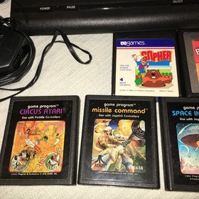 Atari 7800 ProSystem LOT Console Controllers Games Bundle With Seven Games