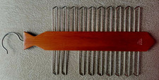 Wood TIE RACK GERMANY Wood  Metal Organizer 20 TIES Tie Shape