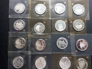 16 X 10 DM Münzen Gedenkmünzen Silber eingeschweißt top