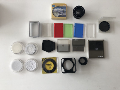 Konvolut Filter und Ähnliches, Cokin Filter und Cokin Filterhalter, Cokin Blende