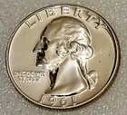 🟅 1961 PROOF 90% Silver Wash. Quarter 25¢