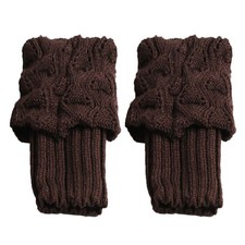 New Women Ladies Winter Warm Leg Warmers Cable Knit Knitted Crochet Long Socks
