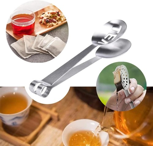 Tea Bag Squeezer, 2PCS Stainless Steel Tea Bag Spoon, Teabag Tong Strainer Ho... - Picture 4 of 7