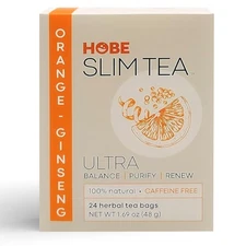 Hope Labs Orange Ginseng Tea with Senna Leaf - Natural Digestive Aid & Gentle...