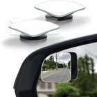 LivTee Blind Spot Mirror, Fan HD Glass Frameless Convex Rear Pack of 2, 