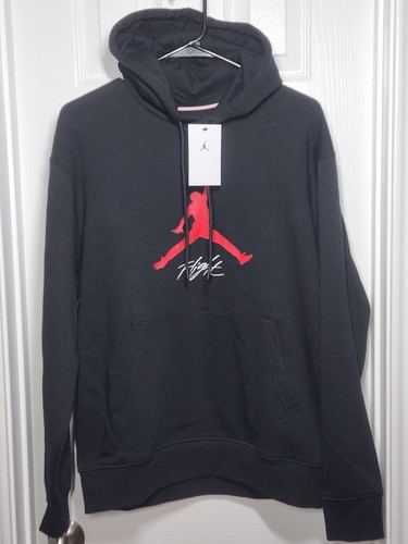 NWT Air Jordan Mens M Essentials Fleece Black Hoodie Flight Jumpman FD7545-013