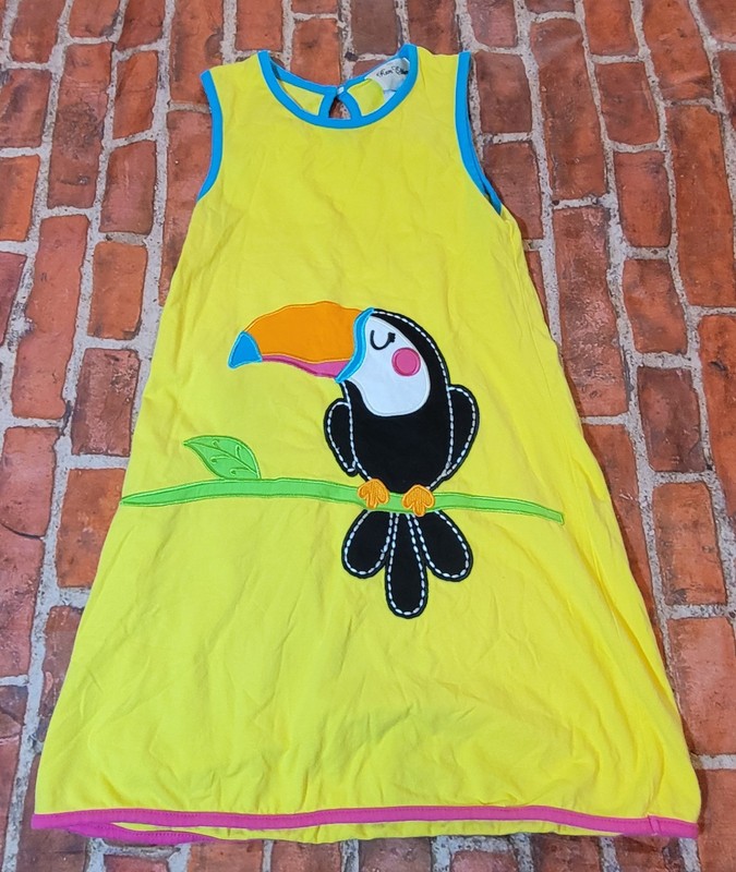 Rare Editions Girls Toucan Bird Dress Summer Sz 6x