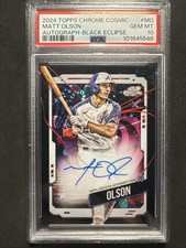 2024 Topps Cosmic Chrome Matt Olson Black Eclipse Auto /10 PSA 10 Pop-1 🔥🔥