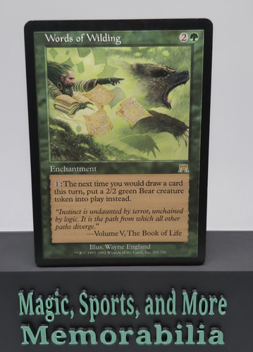 MTG Words of Wilding Onslaught 305/350 Rare Magic The Gathering LP - Picture 1 of 2