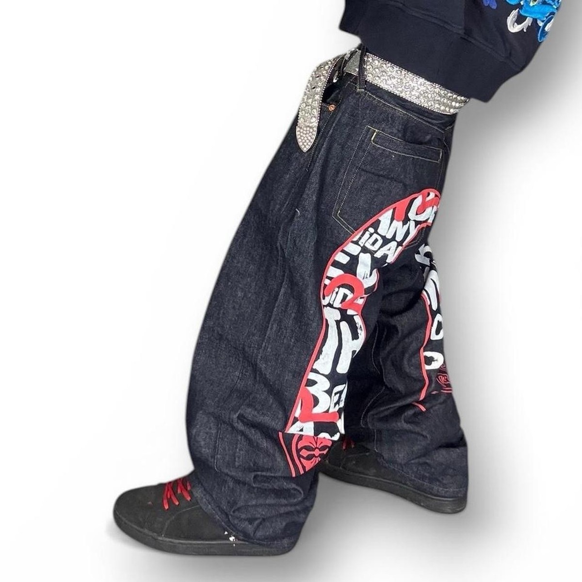 Evisu Y2K Wide Leg Baggy Grunge Streetwear Jeans | eBay