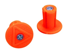 AME Grip Savers Bicycle Handlebar Bar Ends (PAIR) - NEON ORANGE