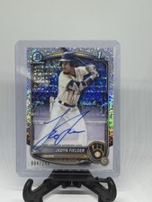 2025 Bowman 1st Jadyn Fielder Speckle On Card Auto /299 Brewers 🔥🔥🔥