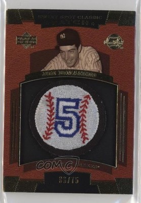 2004 Upper Deck Sweet Spot Classic Uniform Logo 25/75 Joe DiMaggio Patch HOF 7eo