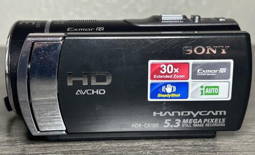 *TESTED* Sony HDR-CX190 HD Handycam Digital Camcorder Black w/ Accessories & Box - Picture 2 of 9