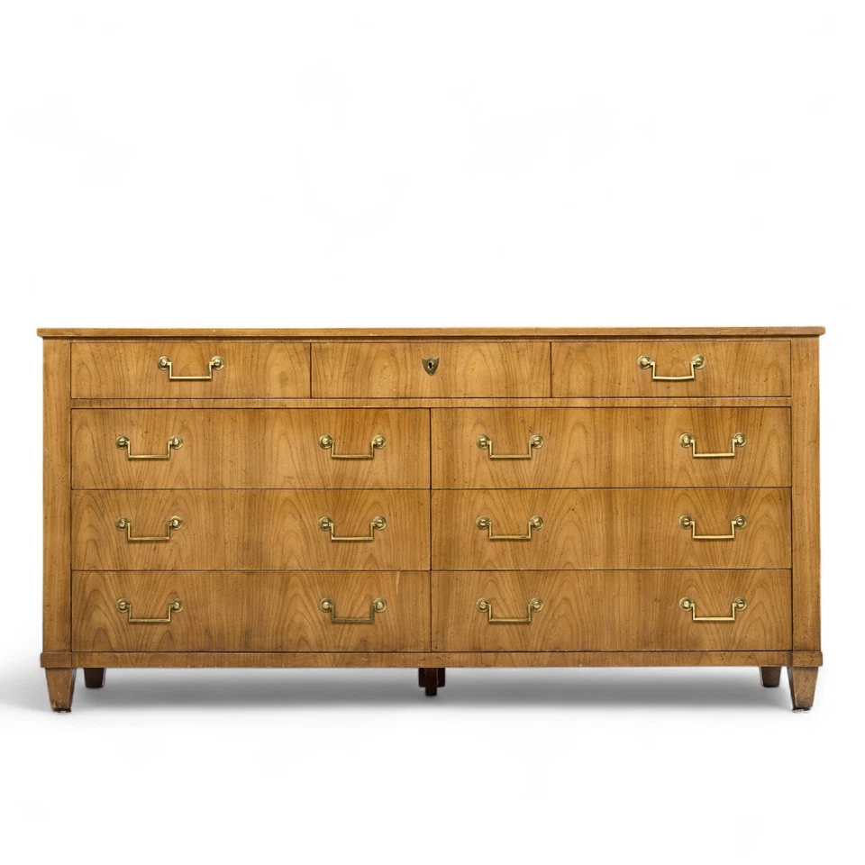 Baker French Cherry Regency Style 10 Drawer Long Dresser - Image 2 of 4
