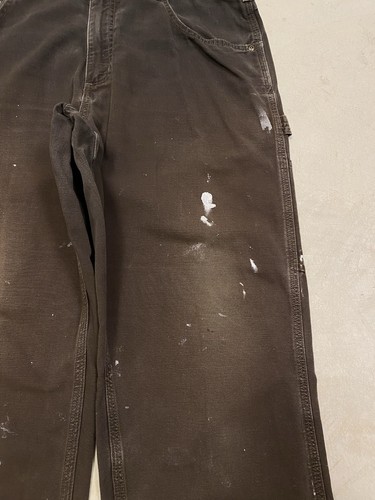 Vintage Carhartt Carpenter Pants Men’s 36x32 Mocha Brown Relaxed Fit Baggy Y2K - Picture 8 of 17