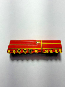 Vintage Cracker Jack Prize Tin Litho Premium Steam Train Toy
