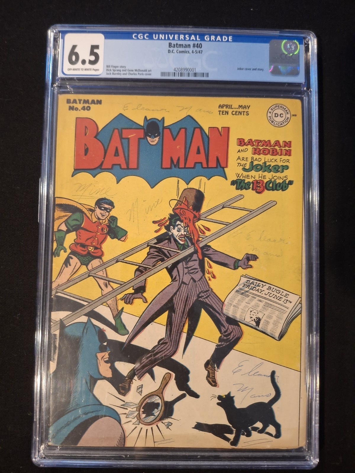 Batman 40 CGC 6.5 DC Comics 1947 Golden Age Joker Cover