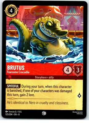#125 Brutus - Fearsome Crocodile - Common 2025 Disney Lorcana Reign of Jafar