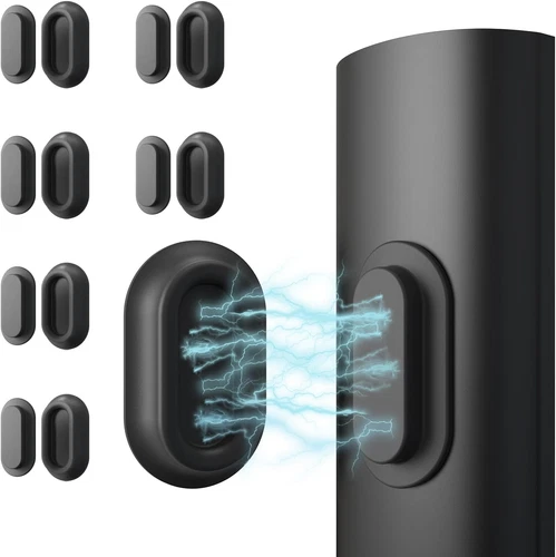 Magnetic Remote Control Holder Self-Adhesive Wall Mount, 6 Pack 6 Black - Picture 1 of 7