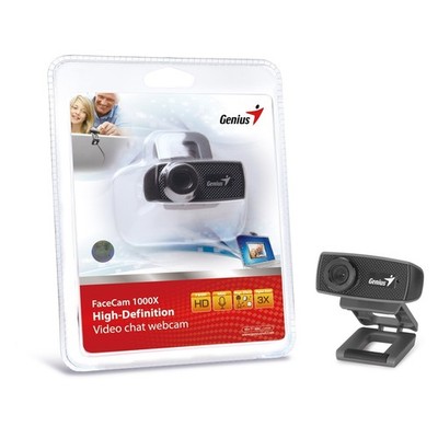 Genius FaceCam 1000X HD 720p Webcam mit Mikrofon USB schwarz
