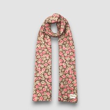 Benetton Wool Scarf Vintage Classic Floral Christmas Winter Neck Scarves 9x68